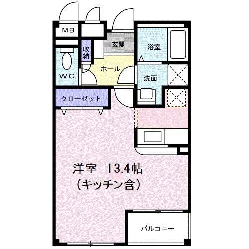 サンシャイン フィールド(ワンルーム/3階)の間取り写真