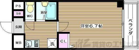 コスモハイツ(1K/1階)の間取り写真