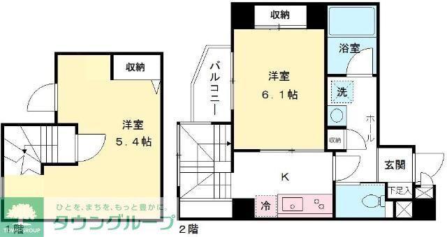 アルグリーン久我山(2K/2階)の間取り写真
