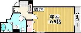 エレガンス西宮(ワンルーム/3階)の間取り写真