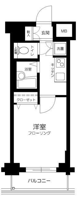 サンテミリオン目白台(1K/4階)の間取り写真