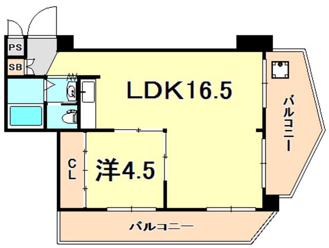 甲南メゾン春日(1LDK/2階)の間取り写真