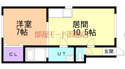 エクレールII(1LDK/2階)の間取り写真
