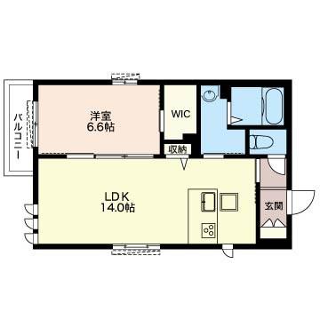 セレニティ大倉山(1LDK/1階)の間取り写真
