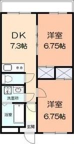 泉マンション(2DK/1階)の間取り写真