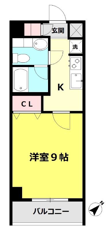 ウェルバード成増(1K/4階)の間取り写真