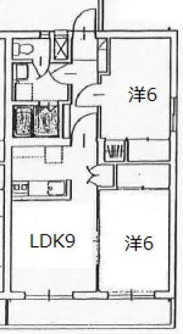 HMA B.L SAIJOU CHUO(2LDK/1階)の間取り写真