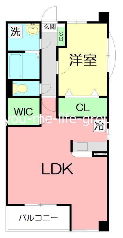 プレミエーテル(1LDK/1階)の間取り写真
