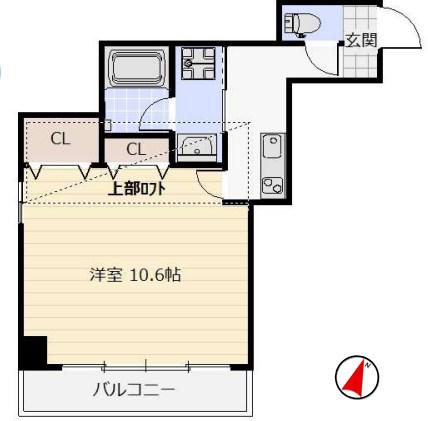 サンビルダー六甲ウエスト(1K/2階)の間取り写真
