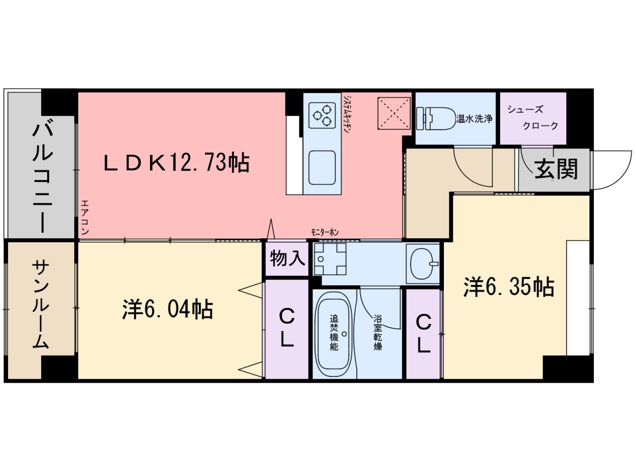ネオグローレ(2SLDK/3階)の間取り写真