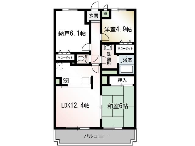 マイメゾン湘南十番館(3LDK/4階)の間取り写真