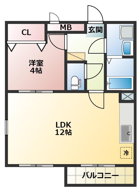 パークヒルズ小手指(1LDK/3階)の間取り写真