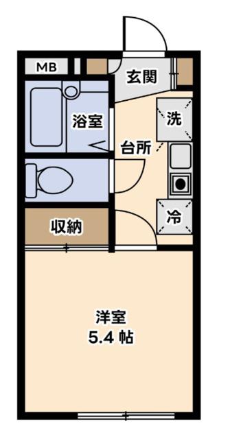 セリエ・シャルマン(1K/1階)の間取り写真