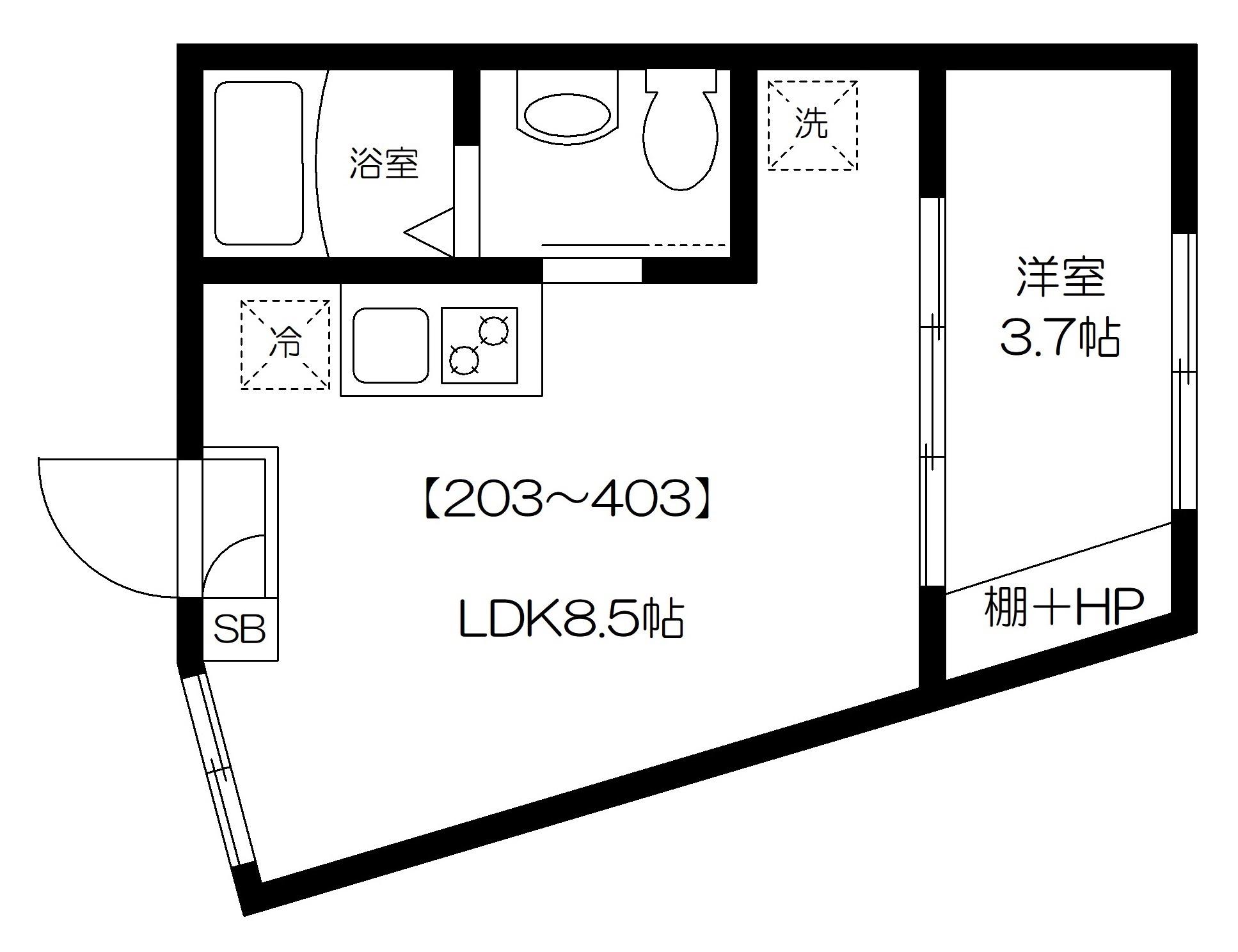 TYPE OOI(1LDK/2階)の間取り写真
