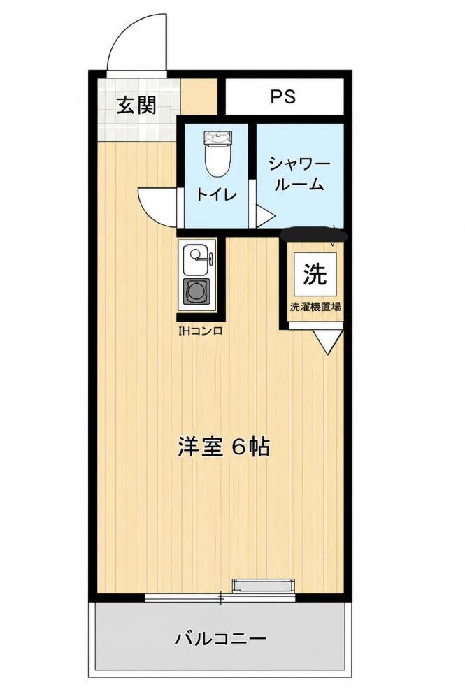 エトワール三鷹第2(ワンルーム/4階)の間取り写真