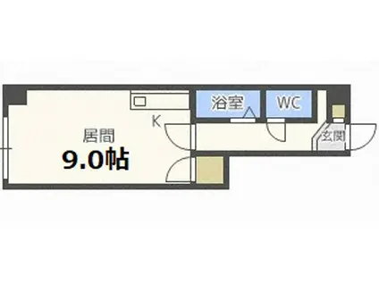 エクシードヴィラ24(ワンルーム/2階)の間取り写真