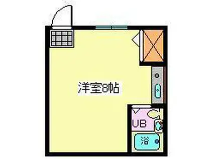 本田マンション1号棟(1K/4階)の間取り写真