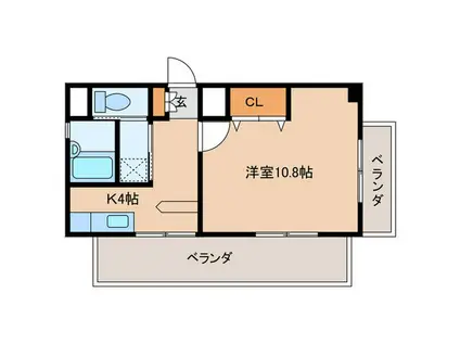 楠原ビル(1K/7階)の間取り写真