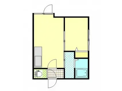 アークタウン西岡D棟(1LDK/2階)の間取り写真