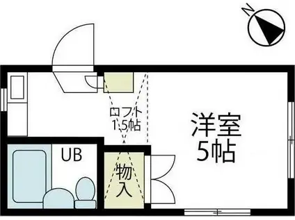 メゾン西谷(ワンルーム/2階)の間取り写真