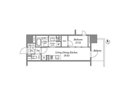 NIDO南千住(1LDK/5階)の間取り写真