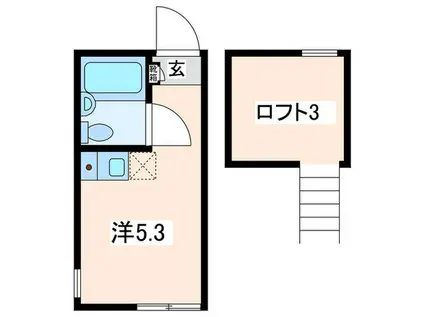 フォレスタ横浜(ワンルーム/1階)の間取り写真