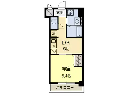 第16関根マンション(1DK/8階)の間取り写真