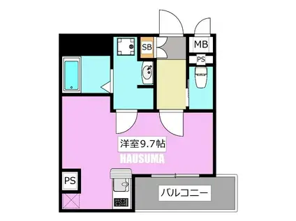 レピュア西尾久レジデンス(ワンルーム/4階)の間取り写真