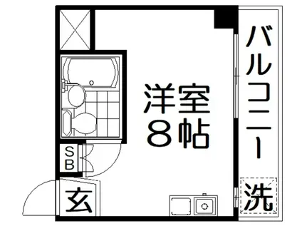 サンシャイン香里園II(ワンルーム/4階)の間取り写真