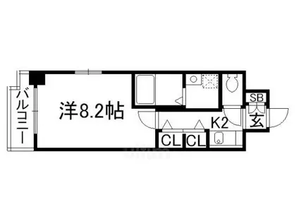サムティ京都御池(1K/3階)の間取り写真