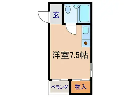 戸田ルーベンス(ワンルーム/3階)の間取り写真