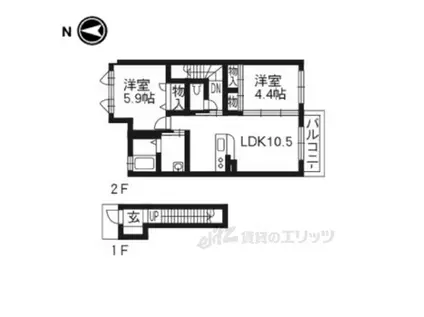 シャーメゾン加茂(2LDK/1階)の間取り写真