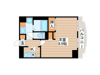 ステュディオ仙台(1K/5階)の間取り写真
