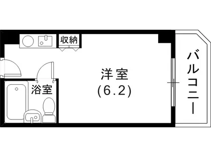 カサベラ神戸(ワンルーム/9階)の間取り写真