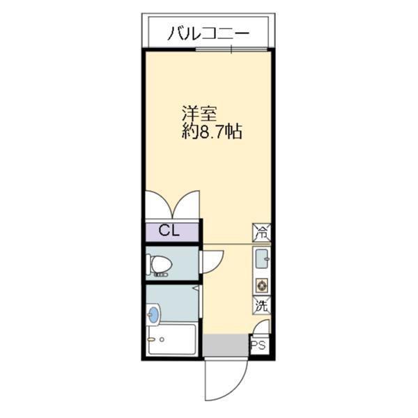 RINKY GARDEN(1K/1階)の間取り写真