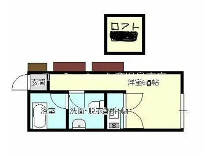 ライフインうすき(ワンルーム/3階)の間取り写真