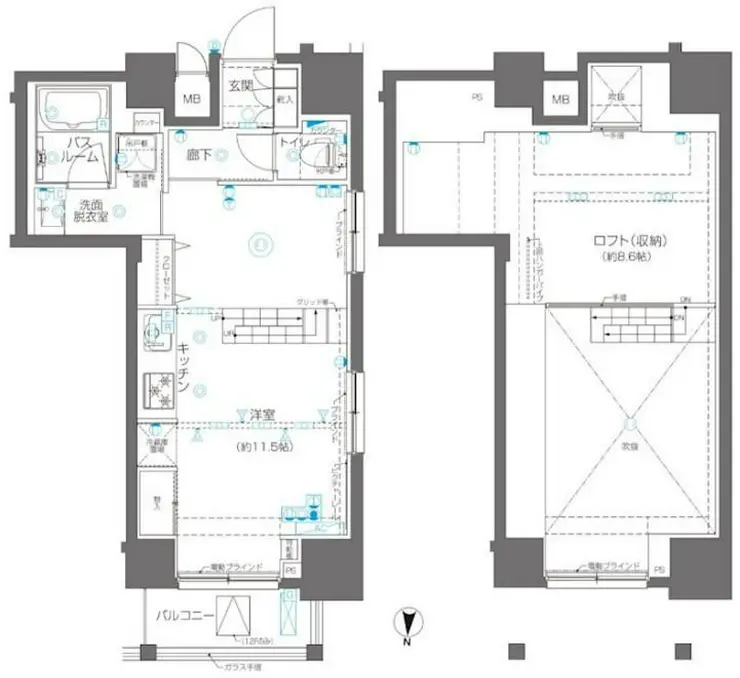 ZOOM錦糸町 12階階 間取り