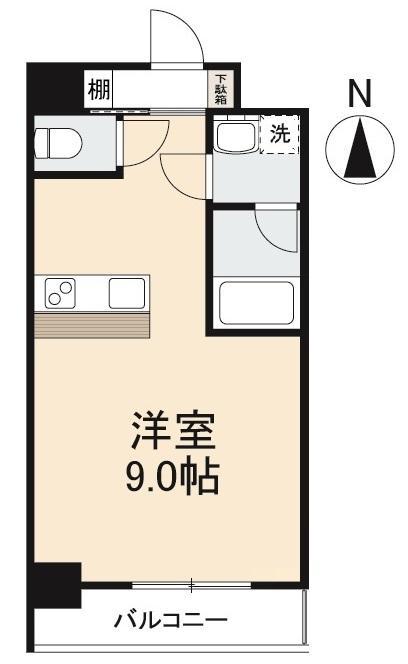 コリドールエスト(ワンルーム/1階)の間取り写真
