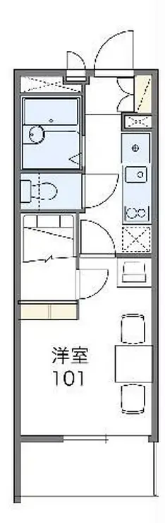 レオパレスYUSHIN 1階階 間取り