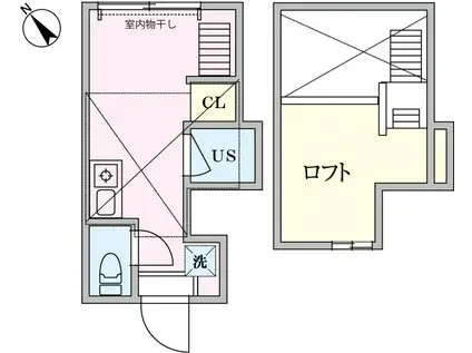 TRアーバンプレイス高田馬場II(ワンルーム/2階)の間取り写真