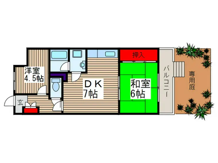 クレスト南浦和弐番館 1階階 間取り