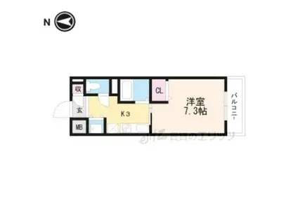 ハイマートさつき(1K/1階)の間取り写真