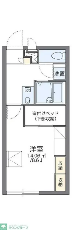 レオパレスピエール 1階階 間取り