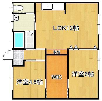 メゾンド・ワダ(2LDK/2階)の間取り写真