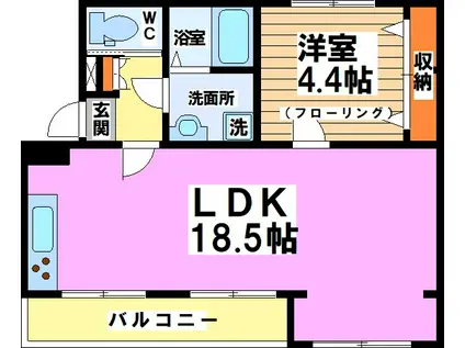 アプリーレ吉祥寺(1LDK/3階)の間取り写真