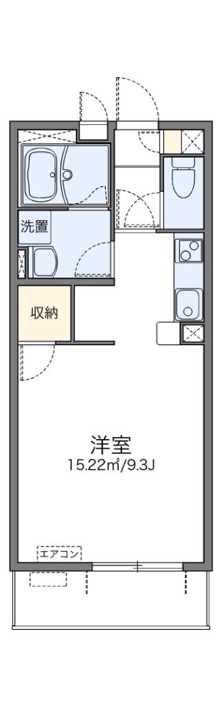 レオネクストコンフォート永楽(1K/2階)の間取り写真