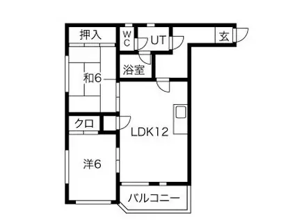 プリンセス高屋(2LDK/1階)の間取り写真