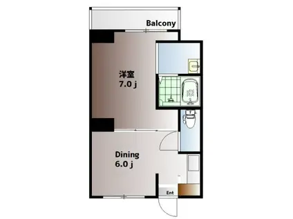 ヴィラナリー児島 2号棟(1DK/3階)の間取り写真