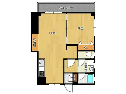 合川ハイツ(2DK/4階)の間取り写真