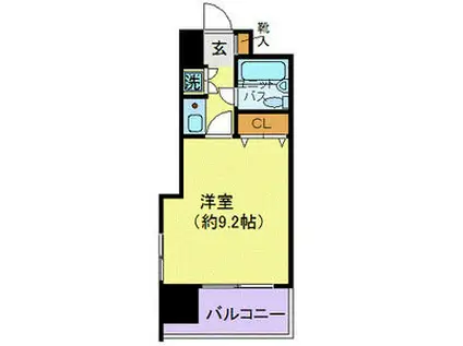 コスモ門前仲町(1K/4階)の間取り写真